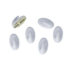 Wenko 6-Piece Midget Hook White Wenko 6-Piece Midget Hook White
